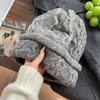 Women S Blue Knit Slouch Hat Winter Warm Thick Beanie Cap