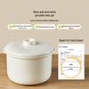 BEAR Olla eléctrica para cocinar comida de bebé de 1L enchufe CN (adaptador incluido)