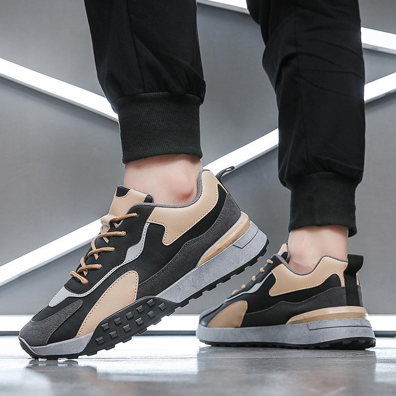 Höst Vinter Sneakers Herr Designer Märke 2024 Nya Blandade Färger Mode Sportskor Plattform Snörning Sport Casual Skor för Män