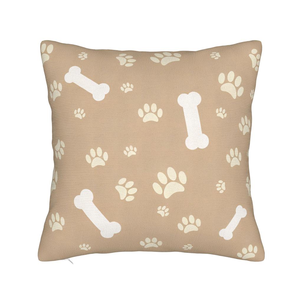 Pillow Cover Dog Paw Print And Bone Morden Pillow Case For Chair Sofa Home Decor Pillowcases