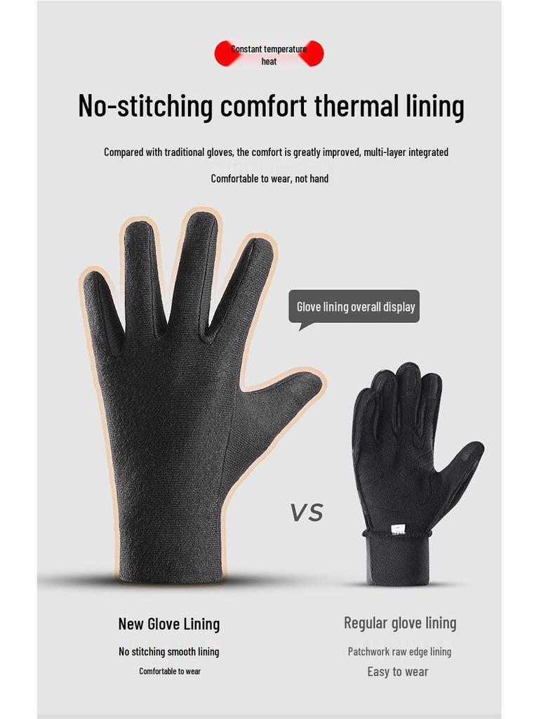 Women's Winter Touchscreen Waterproof Fleece-Lined Cycling Gloves