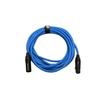 CLASSIC PRO 5.0m XLR (Male) to XLR (Female) Microphone Cable, 2-Core, 6.8mm Outer Diameter, Black Connector, Blue Cable