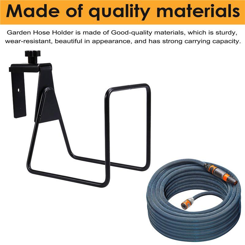 AEE4-Heavy-Duty Hose Support Wall Mounted Hose Bracket Garden Hose Rack Hose Support Tool Hose Support