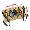 Multipurpose Roll-Up Tool Bag and Wrench Organizer with Shoulder Strap and Zipper Closure