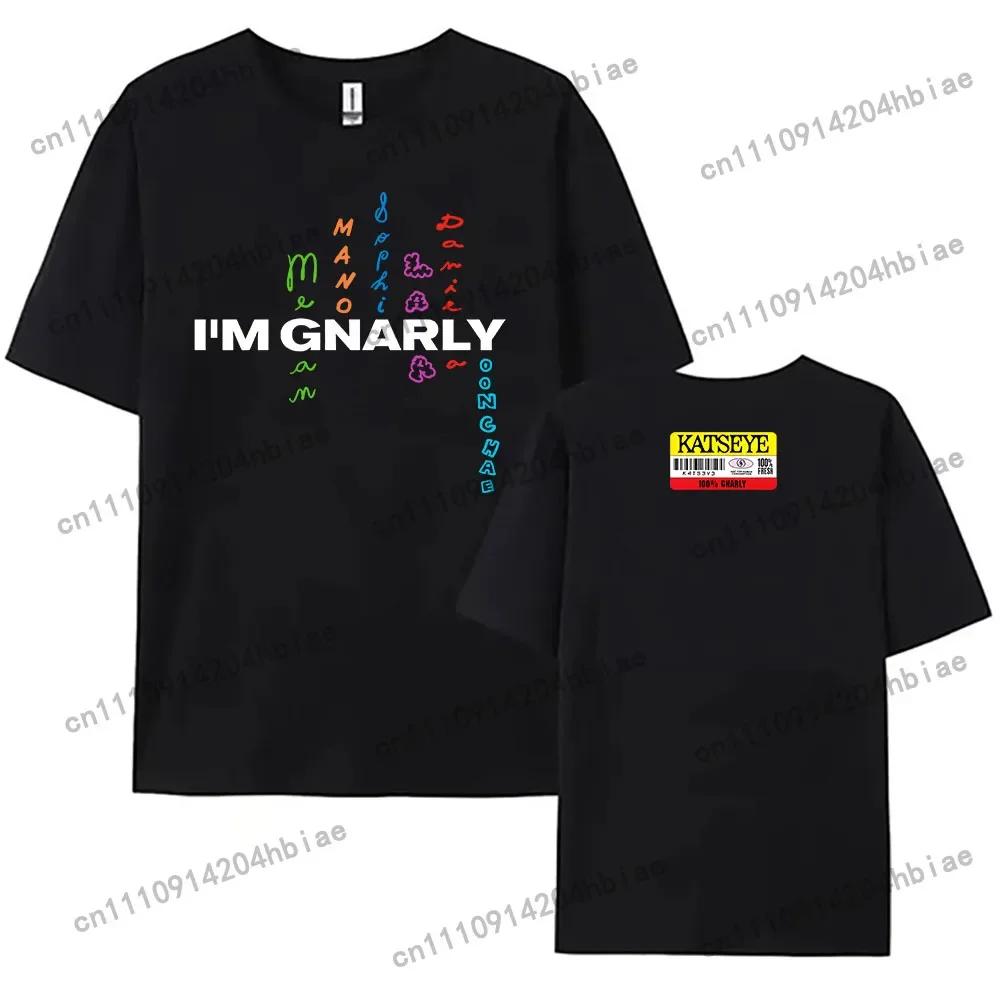 Katseye Im Gnarly Tshirt Korean Girls Band Printing Tshirt Camiseta Cotton Short Sleeve Female T Shirt Summer Casual Wounisex Tee