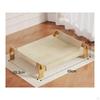 Elevated Cat Bed Raised with Wooden Frame Breathable Furniture for Kittens, Small Pets,