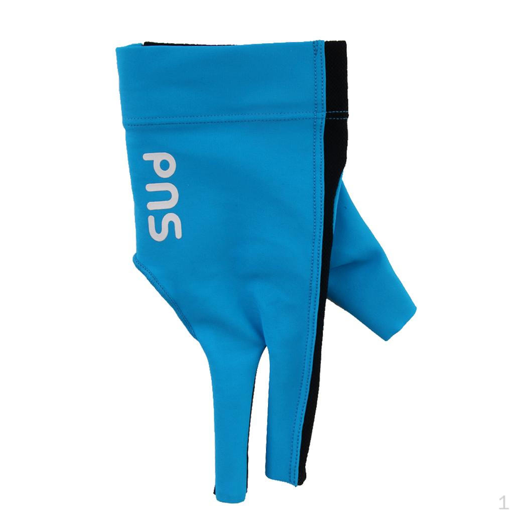 

Professional Billiards Right Hand 3 Fingers Stretchable Gloves Snooker Pool Cue Shooters Glove Blue