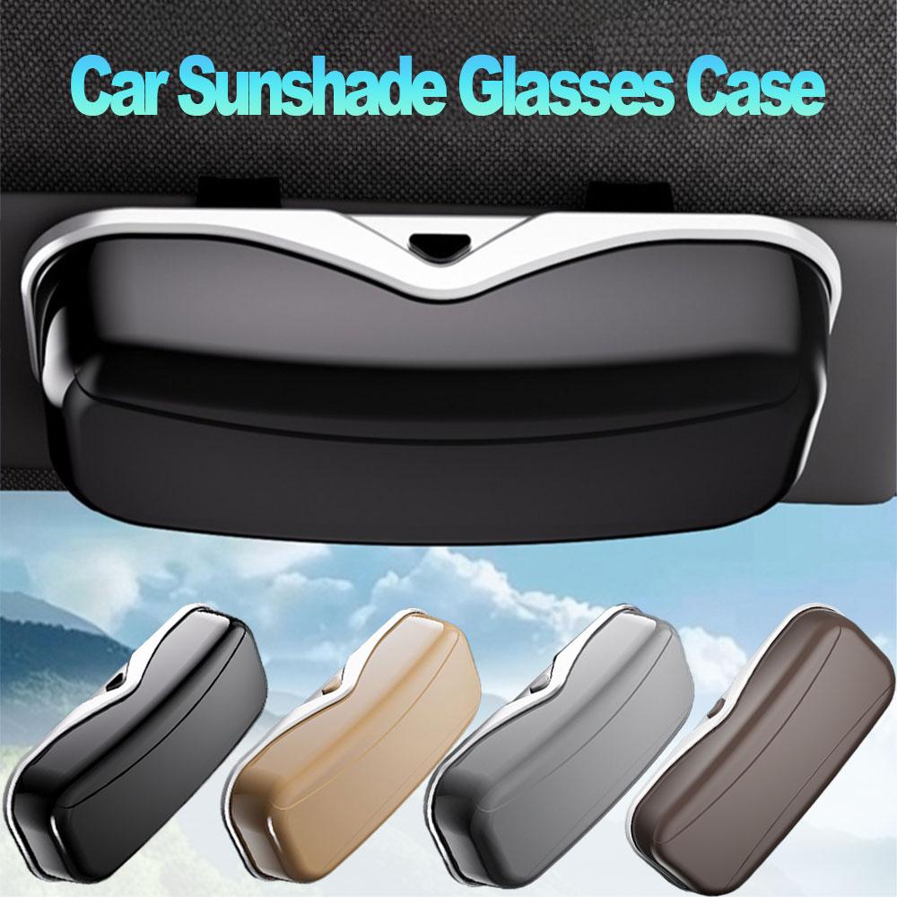 New Car Glasses Box Portable Car Sun Glasses Holder In The Car Driving Glasses Holder Eyeglass Case Sun Visor Auto Lenses Holder