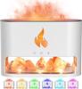Dhyanut Fireplace Flame Aromatherapy Essential Oil Diffuser, 250ml Himalayan Salt Lamp Diffuser, Cool Mist Ultrasonic Humidifier for Bedroom,Offic