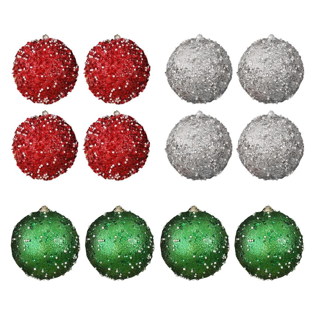 4x Christmas Ball Ornaments Christmas Tree Decorations Tree Ornaments for Indoor Hotel Restaurant Festivals Engagement