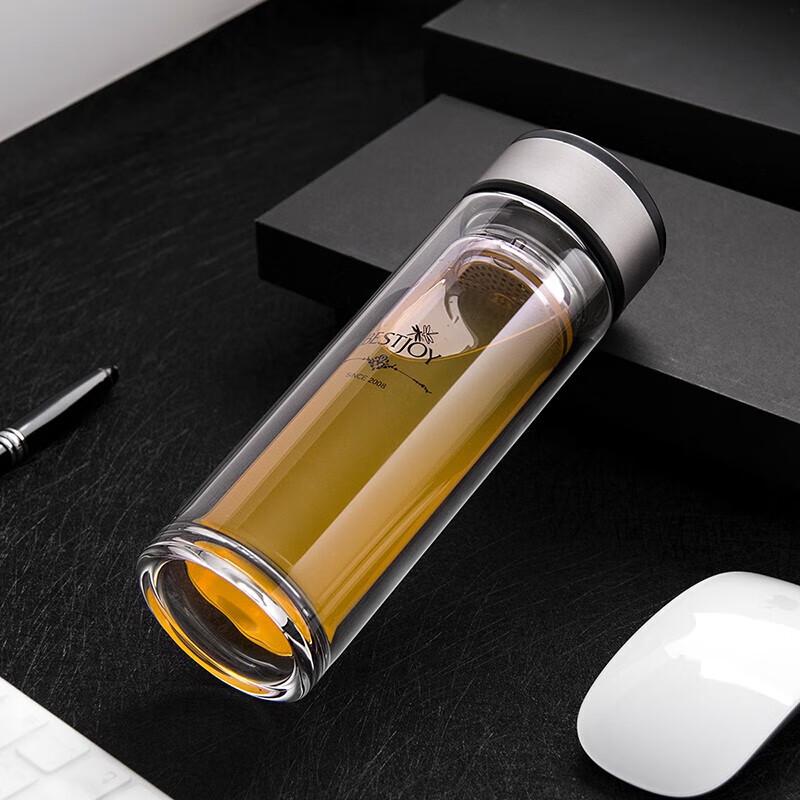 FUGUANG Shixi Double-Wall Glass Tea Bottle