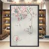 Chinese Style Flower Bird Window Film Home Bathroom Decor Frosted Window Stickers Static Cling Stained Privacy Glass Film