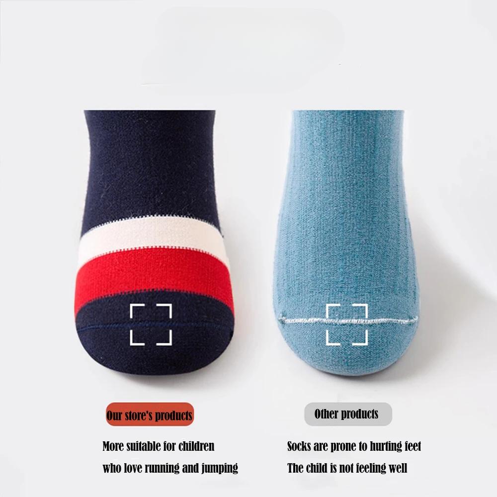 5 Pairs Colorful Colors Mid-tube Socks Children Sport School Students Socks Spring Autumn Soft Cotton Toddler  1-14Years