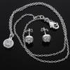 New Arrive   Copper Minimalist Shiny Crystal Necklaces Earrings for Women Versatile Jewelry Sets Christmas Gifts