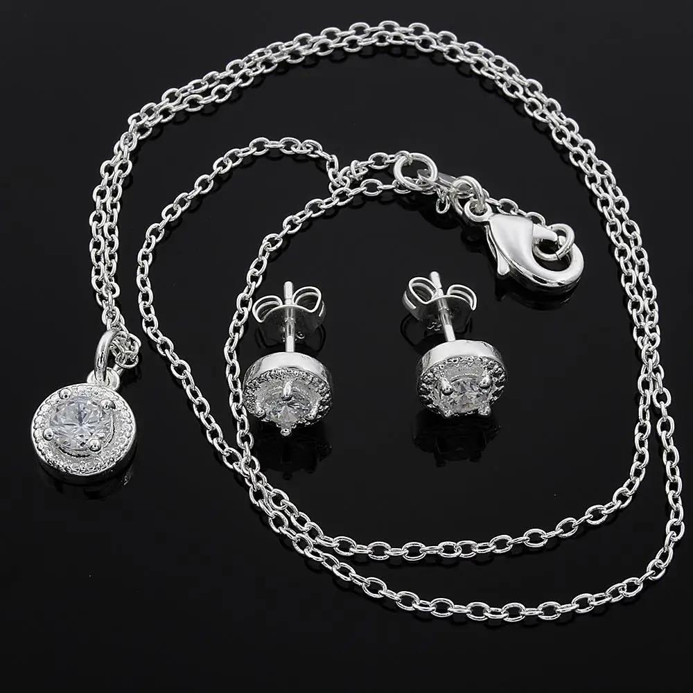New Arrive   Copper Minimalist Shiny Crystal Necklaces Earrings for Women Versatile Jewelry Sets Christmas Gifts
