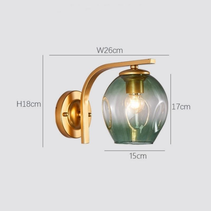 Modern Wall Light Sconces Creative Lantern Glass Lampshade Indoor Dining Room Living Room Lamp