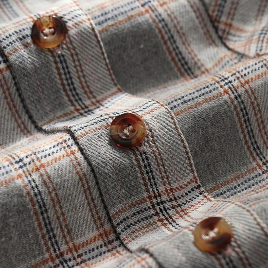 Women Coat Plaid Single-breasted Hooded Pocket Spring Shirt for Daily Wear