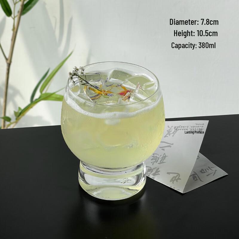 Zhaoran Elevated Transparent Bulging Glass Cup