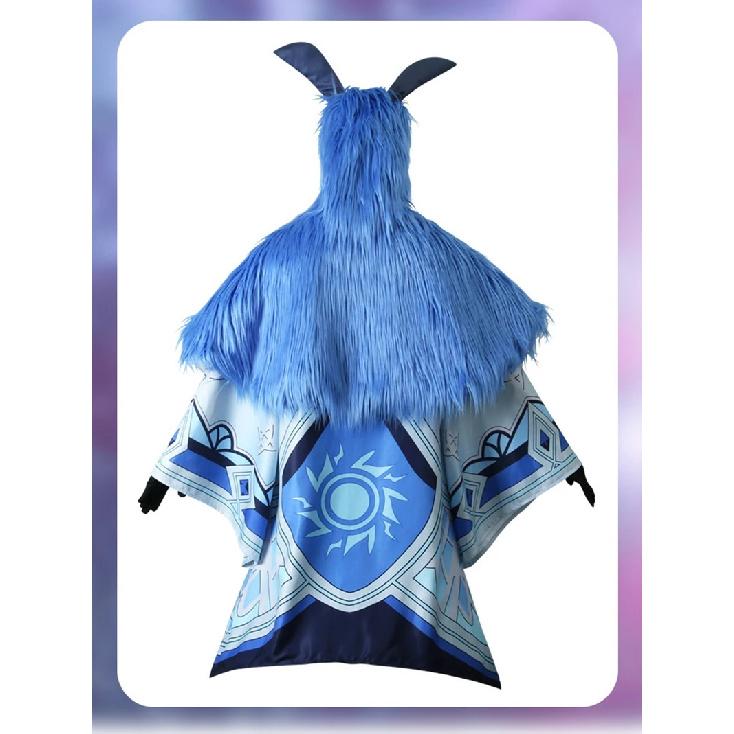 Genshin Impact Cosplay Water Fire Ice Thunder Attribute Abyss Mage Cosplay Costume Mask Headband Halloween Party Cape Outfits