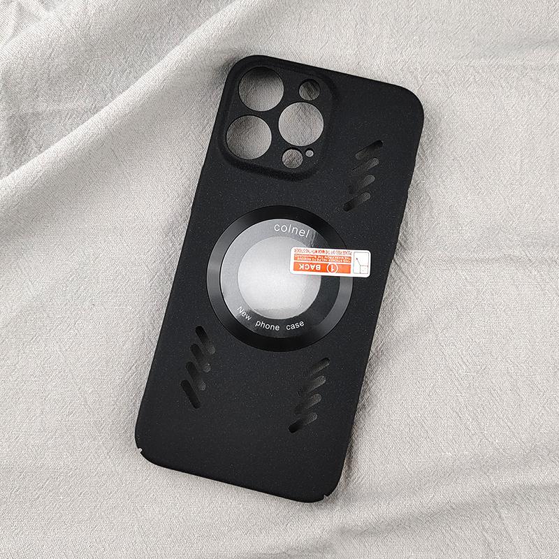 For iPhone 13 12 11 Plus X Xs Xr Pro Max mini Rock Sand Ice Magnetic Magnifier Heat Dissipation Matte PC Case Breathable Cooling Anti-slip Cover Shell