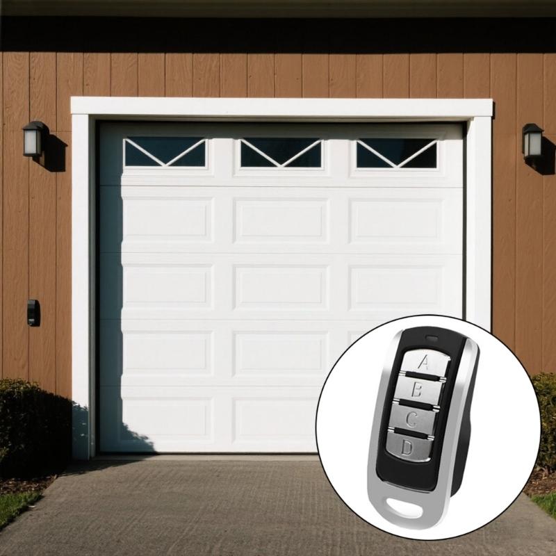 433MHz Wireless Remote Control For Garage Door Rolling Shutters With Programmable Button Durability Shell Door Opener