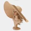 Elegant Women Oversized Beach Sun Hat 25CM Large Wide Brim Outdoor Travel UV Protection Straw Hat