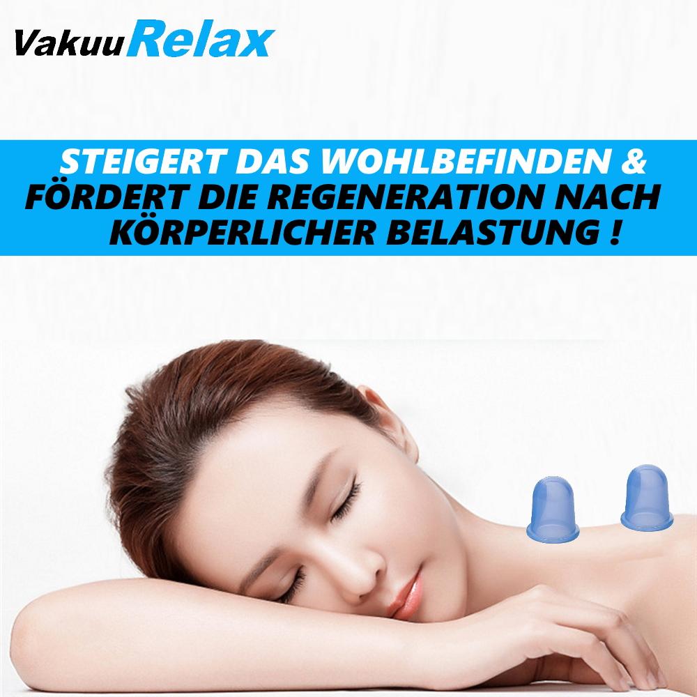 VakuuRelax Silikon Schröpfgläser Set Schröpfen Saugglocken Vakuum Massage [2er]