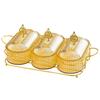Candy Bowl Appetizer Serving Tray Snack Dishes Divided Platter Fruit Container With Lids