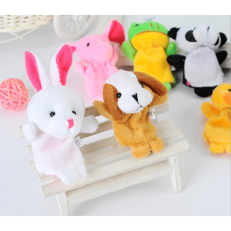 10Pcs Finger Puppets with Small Animal Figures Plush Toy Set, Children's Party, Christening, Shower Etc. Plush Toy, Hand Puppets with Plush Animals