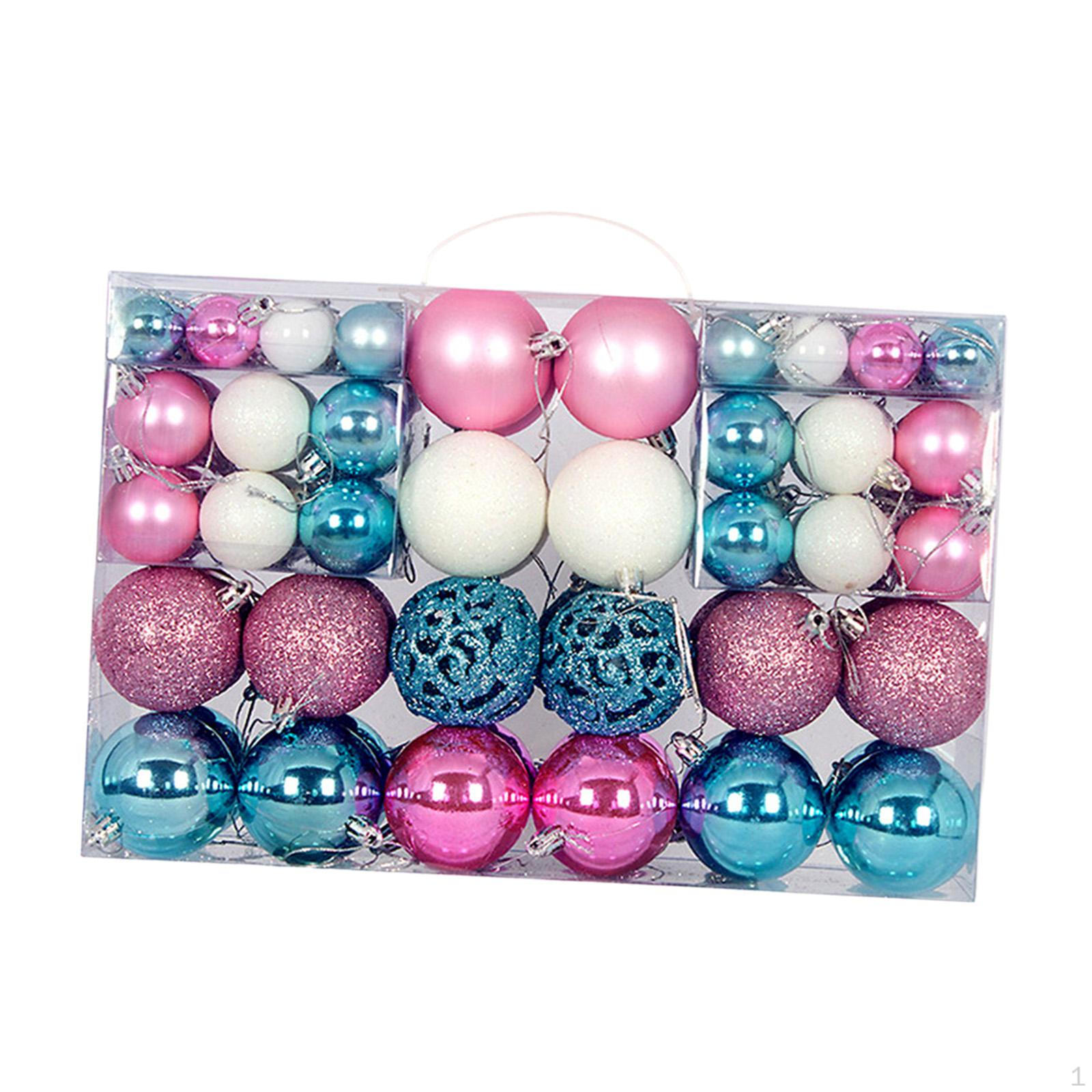 

100 X Ornaments Christmas Tree Hanging Decoration DIY for Festival Backyard Anniversary Graduation Blue White Pink