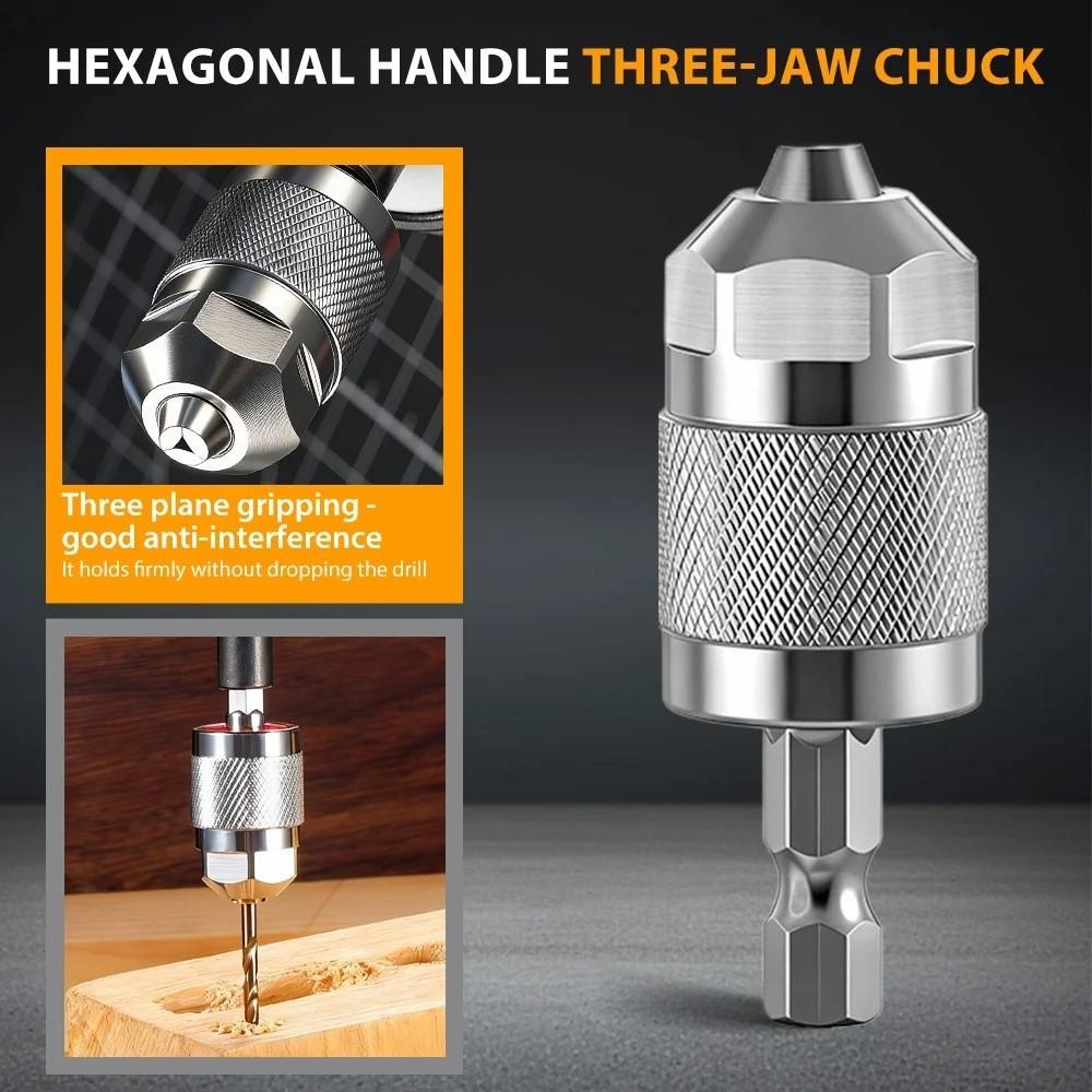 Self-Tightening Drill Chuck Adapter Hexagonal Handle Pneumatic Drill Chuck  Power Tool