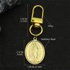 Stainless Steel Virgin Mary Medal Key Chain for Women Men Gold Color Our Lady of Guadalupe Key Ring Jewelry virgen de guadalupe