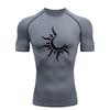 Men's Sports T-shirt Training Fitness Compression Shirt Gym Workout Athletic Tees Short Sleeve Rashguard for Men