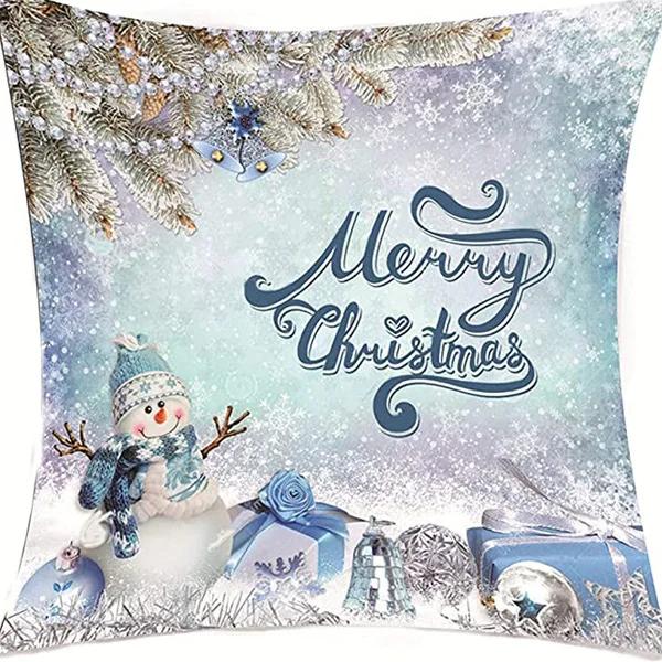 Winter Series Christmas Eve Linen Pillowcase Home Living Room Sofa Bedroom Cushion