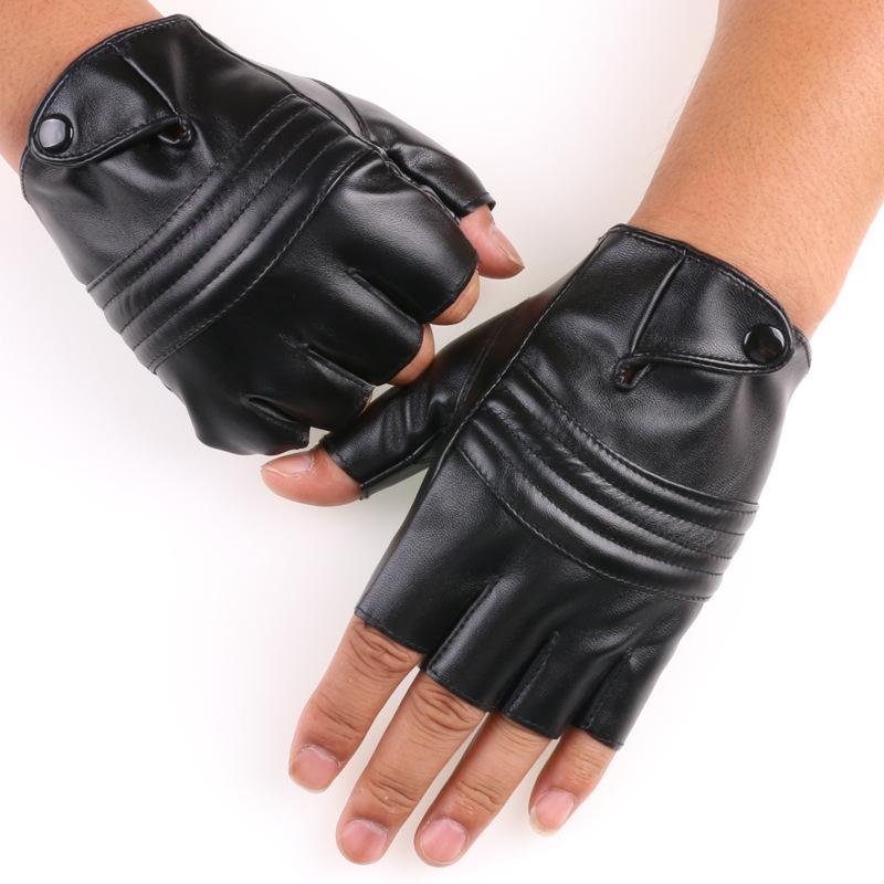 Halbfingerhandschuhe Streetdance-Performance Tanz Nachtclub Atmungsaktiv Outdoor Radfahren Fitness Fahren Männer und Frauen Lederhandschuhe