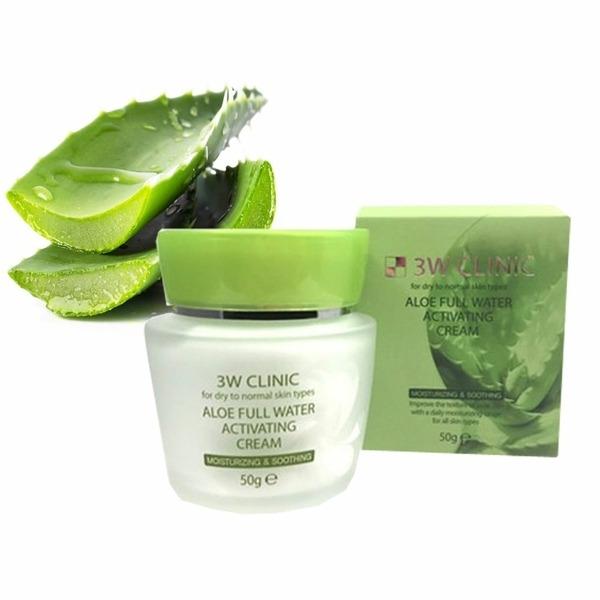 3W Clinic Aloe Full Water Activating Ultra-Moisturizing Cream 50g (WC8A724)