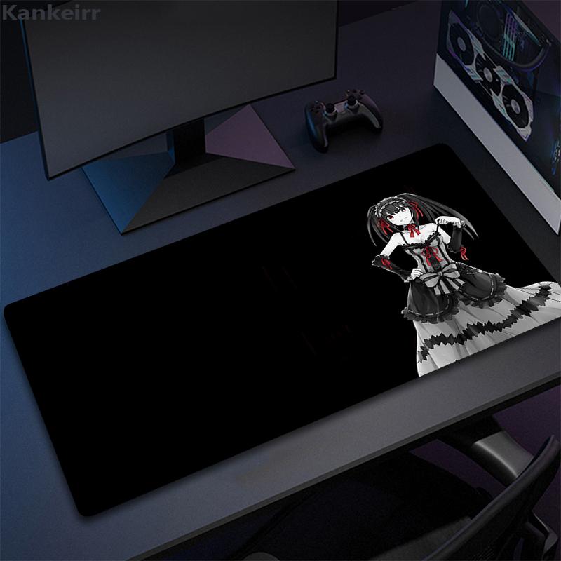 Anime Girl Tokisaki Kurumi Mouse Pad Cartoon Lockedge Large Gaming Pad Computer Gamer Keyboard Desk Mat Mousepad for PC Deskmat