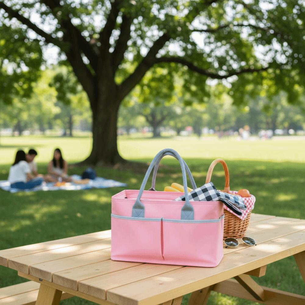 Multi-Pocket Insulated  Lunch Bag Large Capacity Picnic Bag Portable Thermal Bag  Outdoor Use