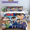 Detective Conan Mystery Print 3Pcs Bedding Setduvet Cover With 2 Bedropillowcase Home Birthday Gift