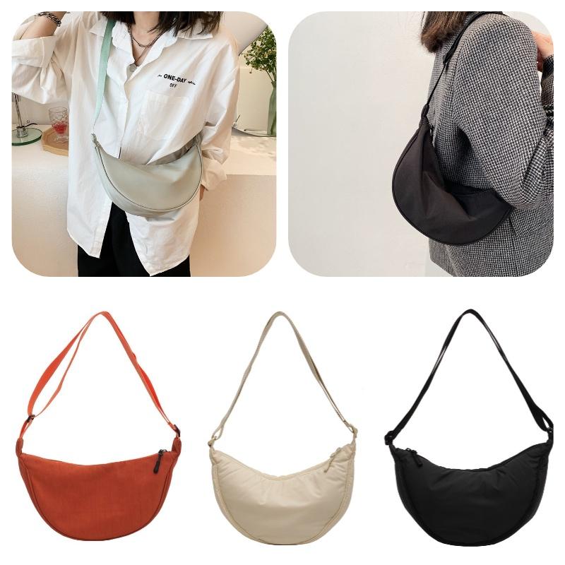 Fashionable Nylon Crossbody Bag For Women Trendy Dumpling Style Lightweight And Compact