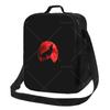 Moon Wolf Art Print Lunch Bag with Adjustable Shoulder Strap Reusable Thermal Bento Tote for Work Picnic Beach