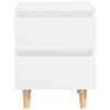 VidaXL Table de chevet avec pieds en pin Blanc 40x35x50 cm 805851