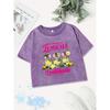 Summer Cotton Crop Tops Women When Life Gives You Lemons Makeprinted Washed T-Shirts Fit O-Neck Tees Clothes