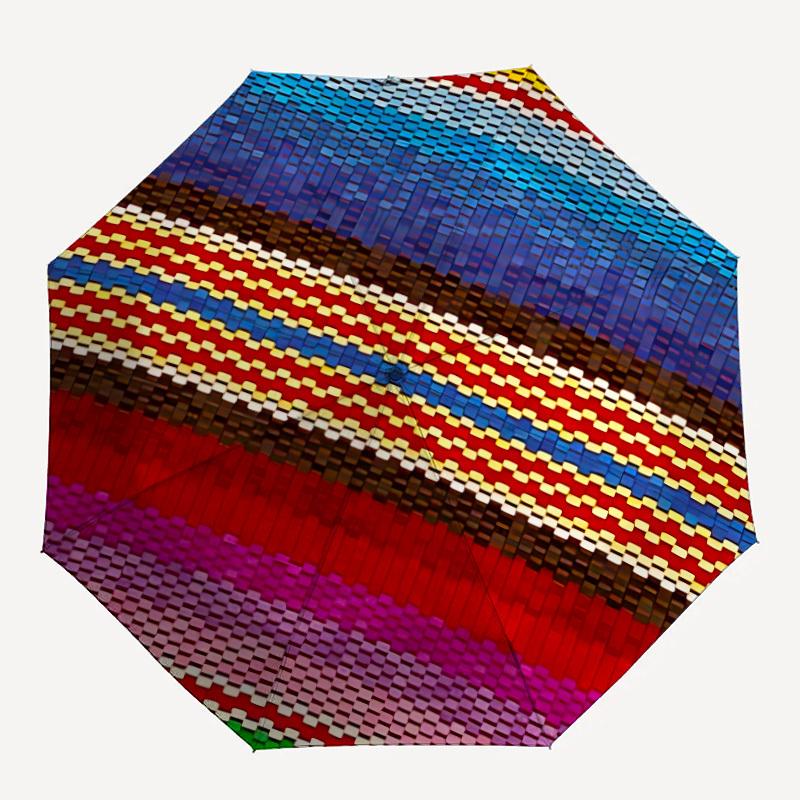 

1pc Colorful Stripes Umbrella - Portable Home Essential, Durable Iron Frame with Rod Structure, Fashion Lovers yy250910074