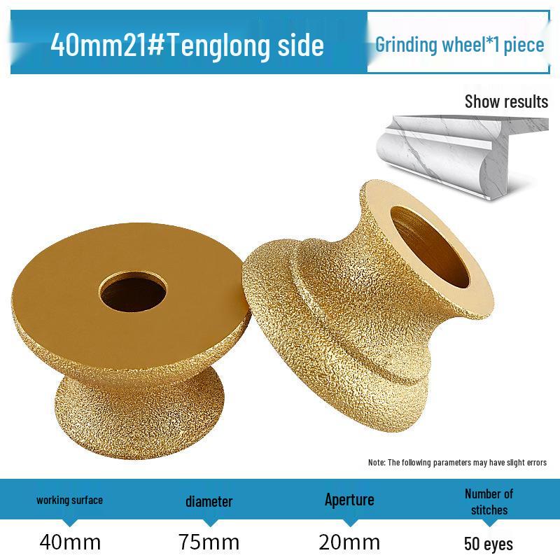 Stone Grinding Wheel for Marble & Granite: Chamfering, Grooving, Rounding, Arc Angle Grinder Head