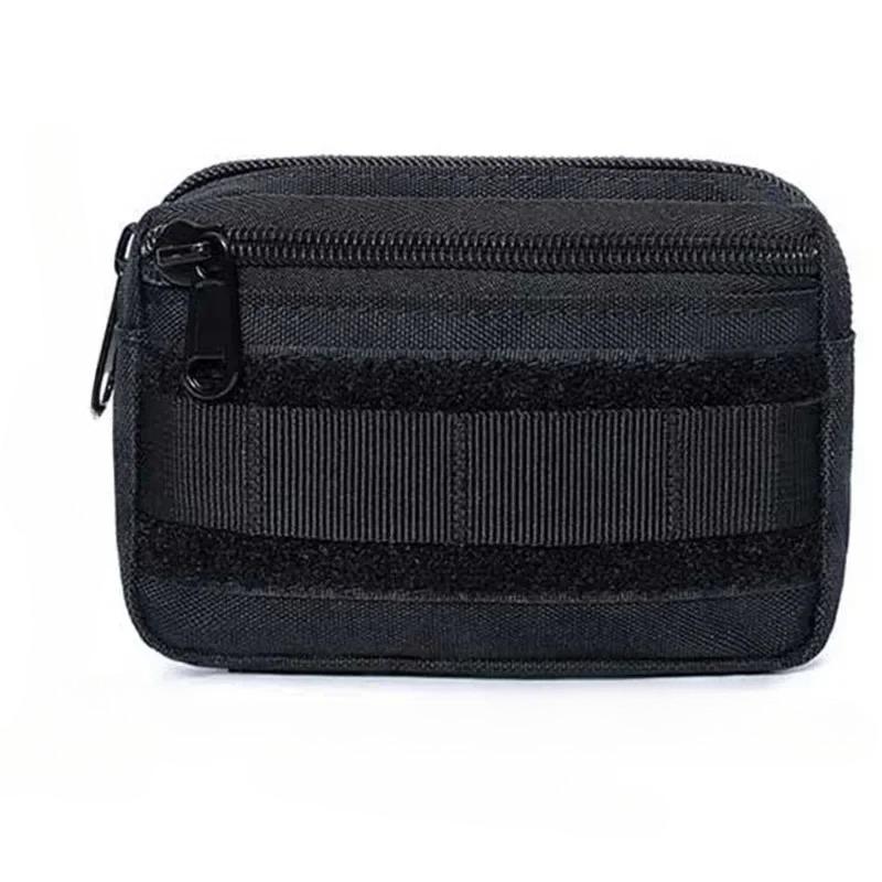 1Pc Double Layer EDC Pack Men Tactical Molle Waist Belt Oxford Hip Pouch Fanny Pack Camping Hunting Accessories Utility Bag