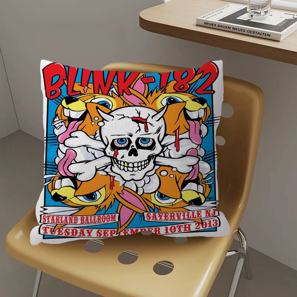 B-Blinks 182 Rock Band Cushion Cover Car Throw Pillow Case For Sofa Car Christmas Gift 40x40cm 45x45cm