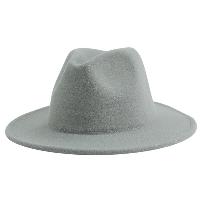 "Kapelusz jazzowy wełniany w stylu retro brytyjskim, 60 kolorów, z niestandardowym haftowanym logo"