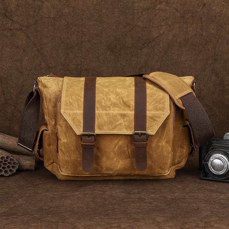 Dslr Digital Camera Bag, Shoulder Messenger Bag, Outdoor Portable Canvas Micro-Single Dslr Camera Bag.