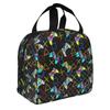 Featuring Neon Game Joystick Controllers Lunch Bag Women Geometric Thermal Cooler Insulated Lunch Boxes for Adult Office